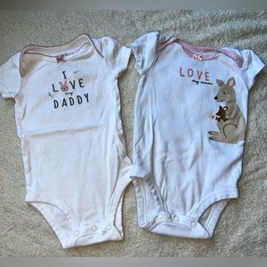 Carters Love Mommy & Daddy Onesies